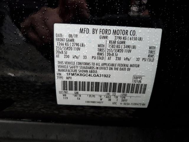 2020 Ford Explorer St VIN: 1FM5K8GC4LGA31922 Lot: 48411944