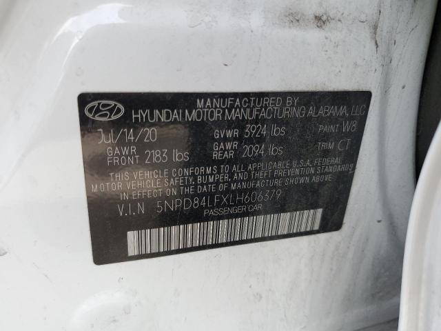 2020 Hyundai Elantra Sel VIN: 5NPD84LFXLH606379 Lot: 46099564