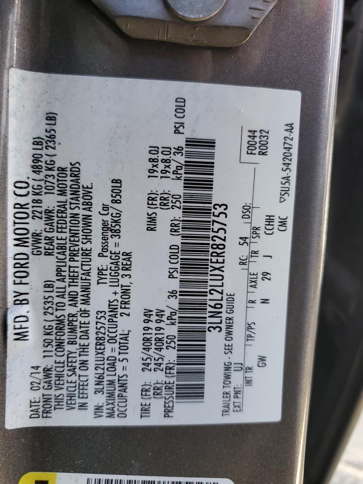 3LN6L2LUXER825753 2014 Lincoln Mkz Hybrid