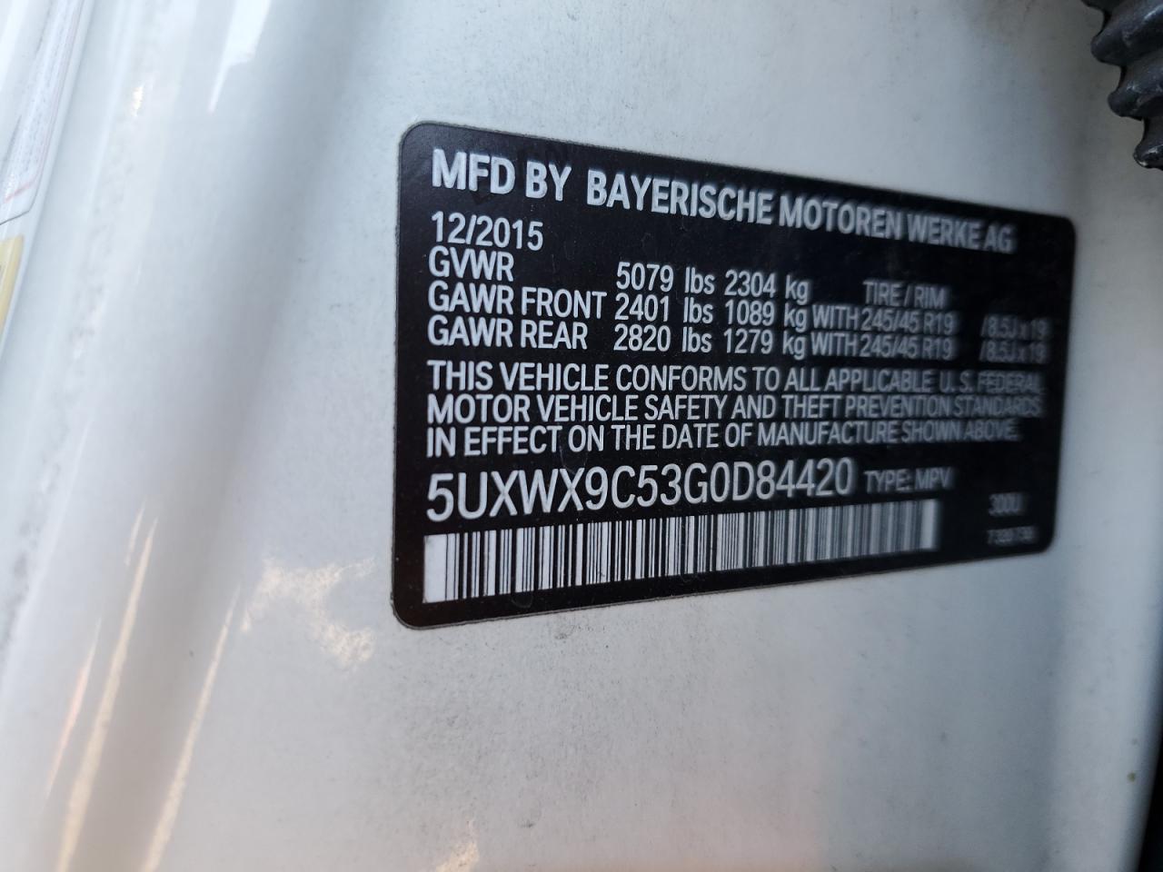 5UXWX9C53G0D84420 2016 BMW X3 xDrive28I