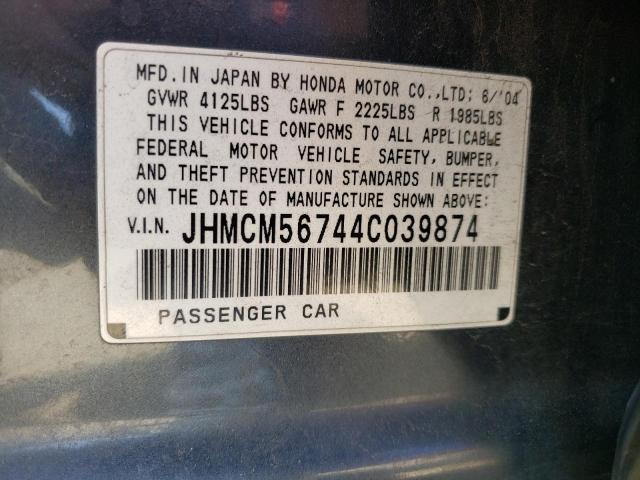 Lot #2475173391 2004 HONDA ACCORD EX salvage car