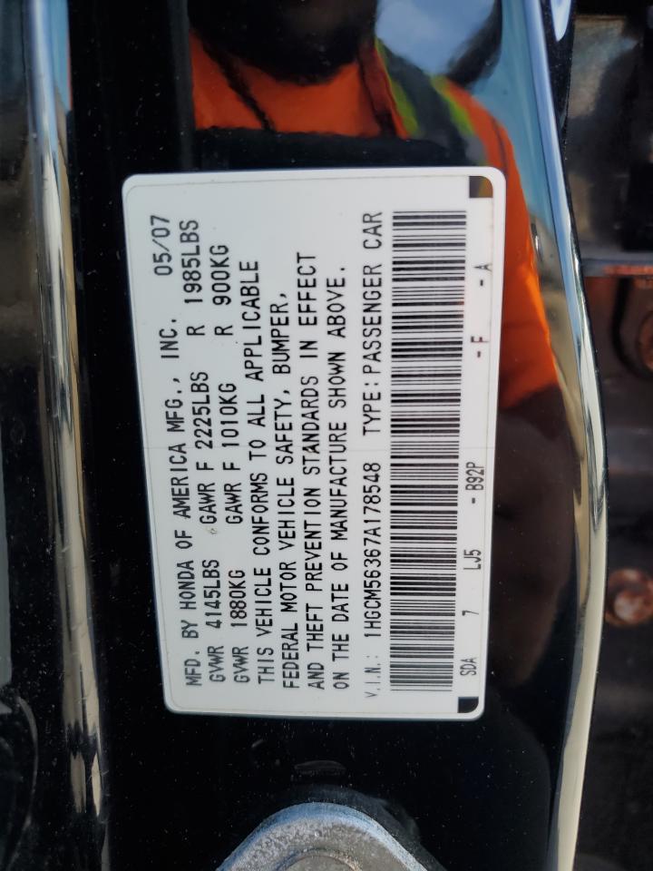 1HGCM56367A178548 2007 Honda Accord Se