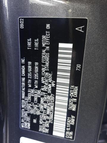 2022 LEXUS NX 350 2T2GGCEZ8NC013977