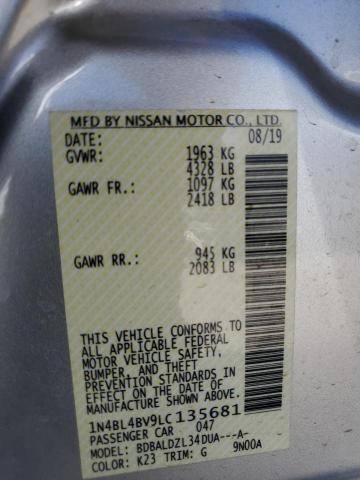 2020 NISSAN ALTIMA S 1N4BL4BV9LC135681