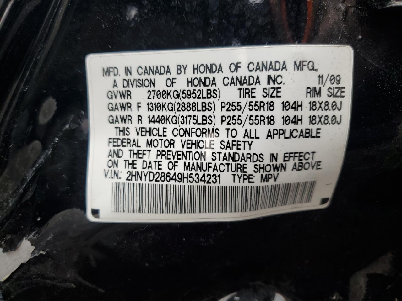 2HNYD28649H534231 2009 Acura Mdx Technology