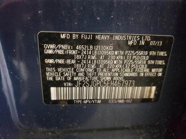 2014 Subaru Forester 2.0Xt Touring VIN: JF2SJGPC5EH467973 Lot: 47882474