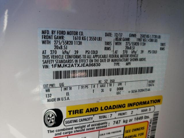 2018 FORD EXPEDITION - 1FMJK2ATXJEA06830