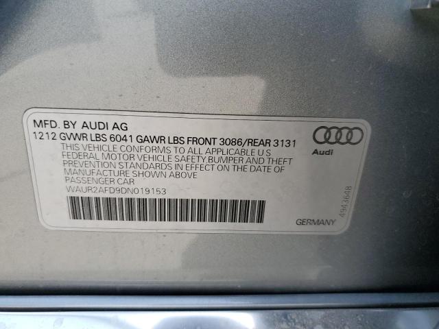 2013 Audi A8 L Quattro VIN: WAUR2AFD9DN019153 Lot: 46459174