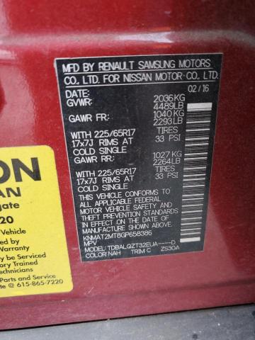 2016 NISSAN ROGUE S - KNMAT2MT8GP658386