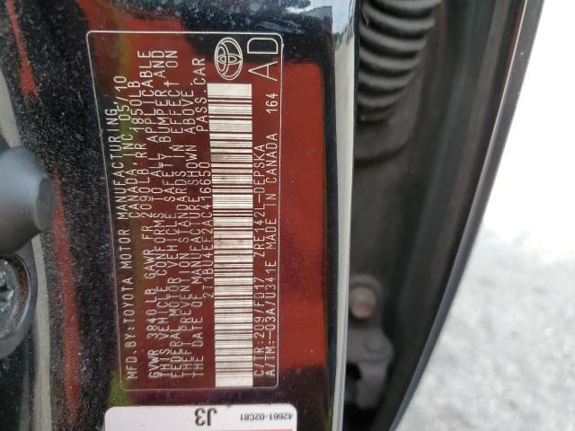 2010 Toyota Corolla Base VIN: 2T1BU4EE2AC416650 Lot: 48604404