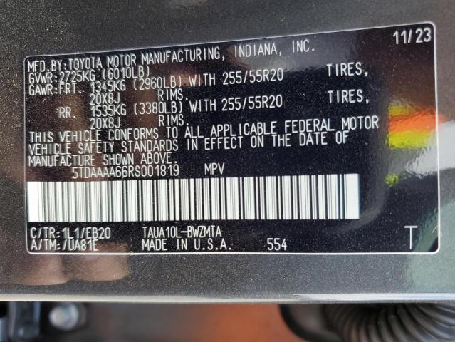 2024 LEXUS TX 350 BAS 5TDAAAA66RS001819