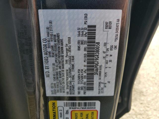 2016 FORD FUSION S - 3FA6P0G79GR380058