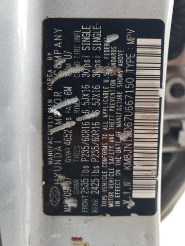 2007 Hyundai Tucson Se VIN: KM8JN12D67U667150 Lot: 48326704