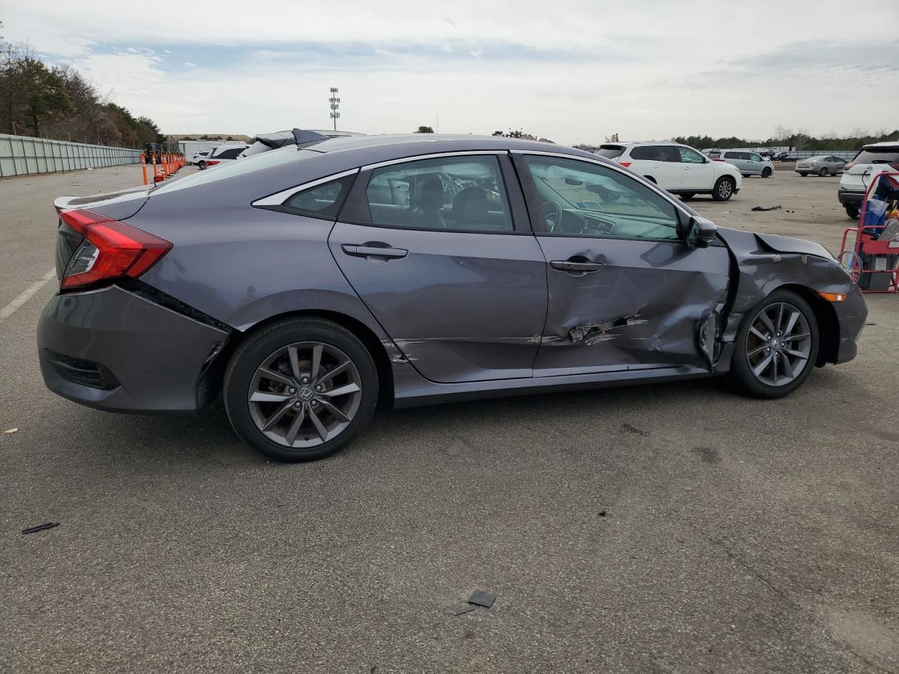 HONDA CIVIC EXL 2020 gray  gas 19XFC1F73LE214360 photo #4