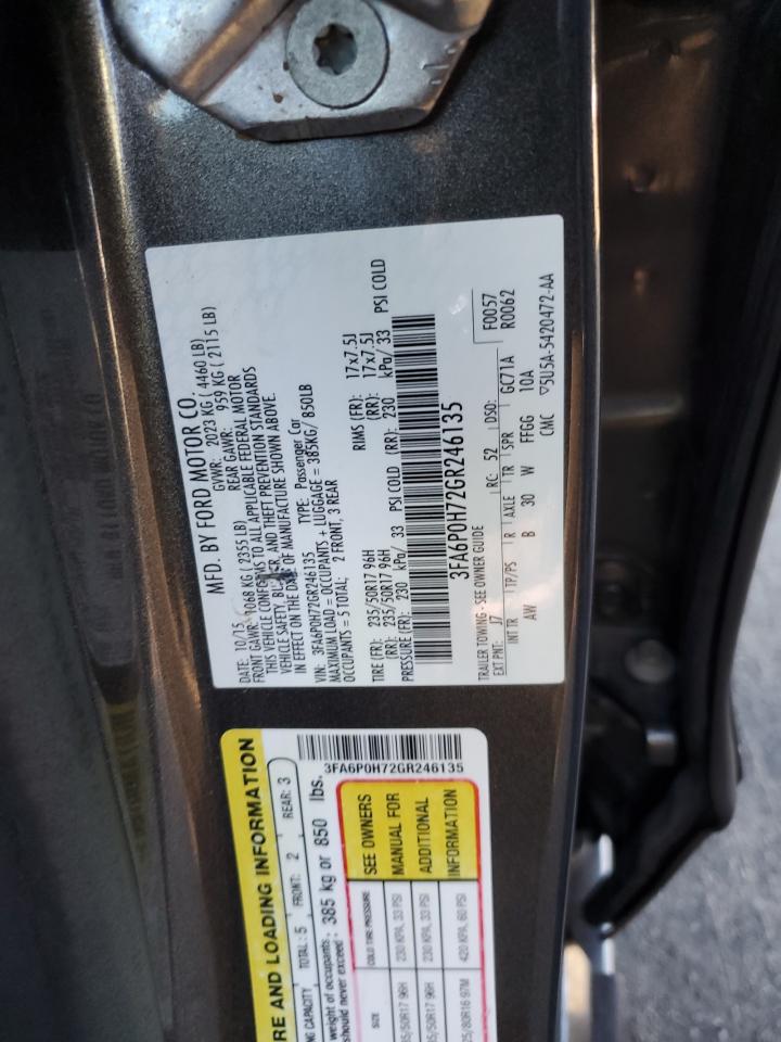 Lot #2485369737 2016 FORD FUSION SE