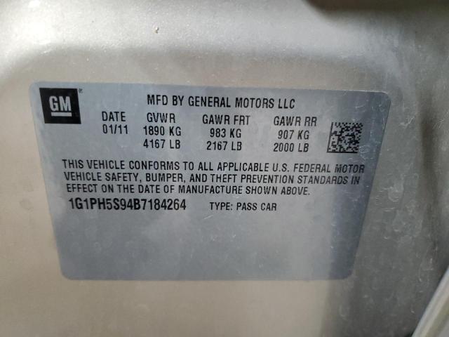 2011 Chevrolet Cruze Ltz VIN: 1G1PH5S94B7184264 Lot: 48854014