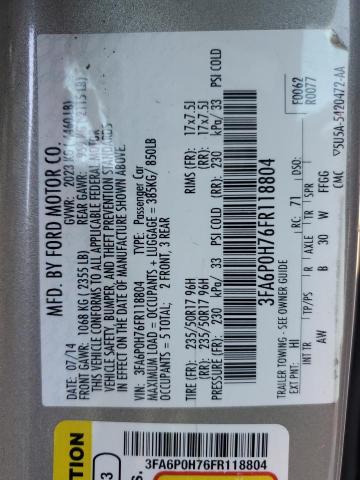 2015 FORD FUSION SE - 3FA6P0H76FR118804