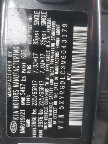 2021 KIA SORENTO LX 5XYRGDLC3MG043179