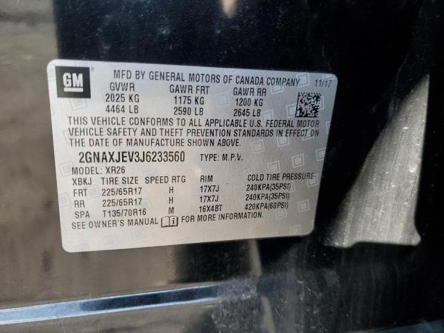 2018 CHEVROLET EQUINOX LT - 2GNAXJEV3J6233560