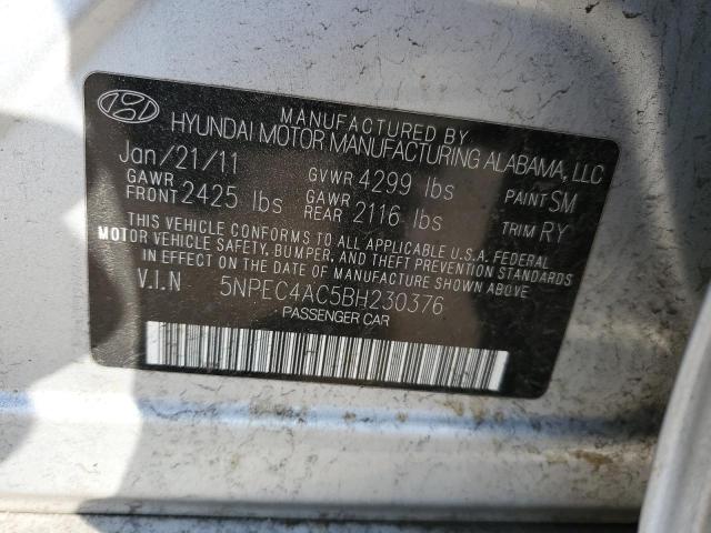 2011 Hyundai Sonata Se VIN: 5NPEC4AC5BH230376 Lot: 47671594