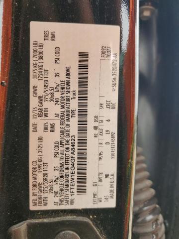 2016 Ford F150 Supercrew VIN: 1FTEW1EG4GFA84623 Lot: 48525094