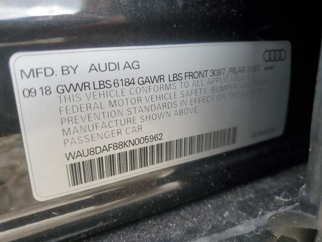 2019 AUDI A8 L WAU8DAF88KN005962