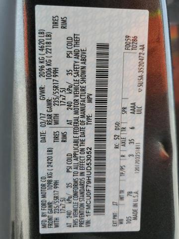 2017 Ford Escape S VIN: 1FMCU0F79HUD53052 Lot: 45137024