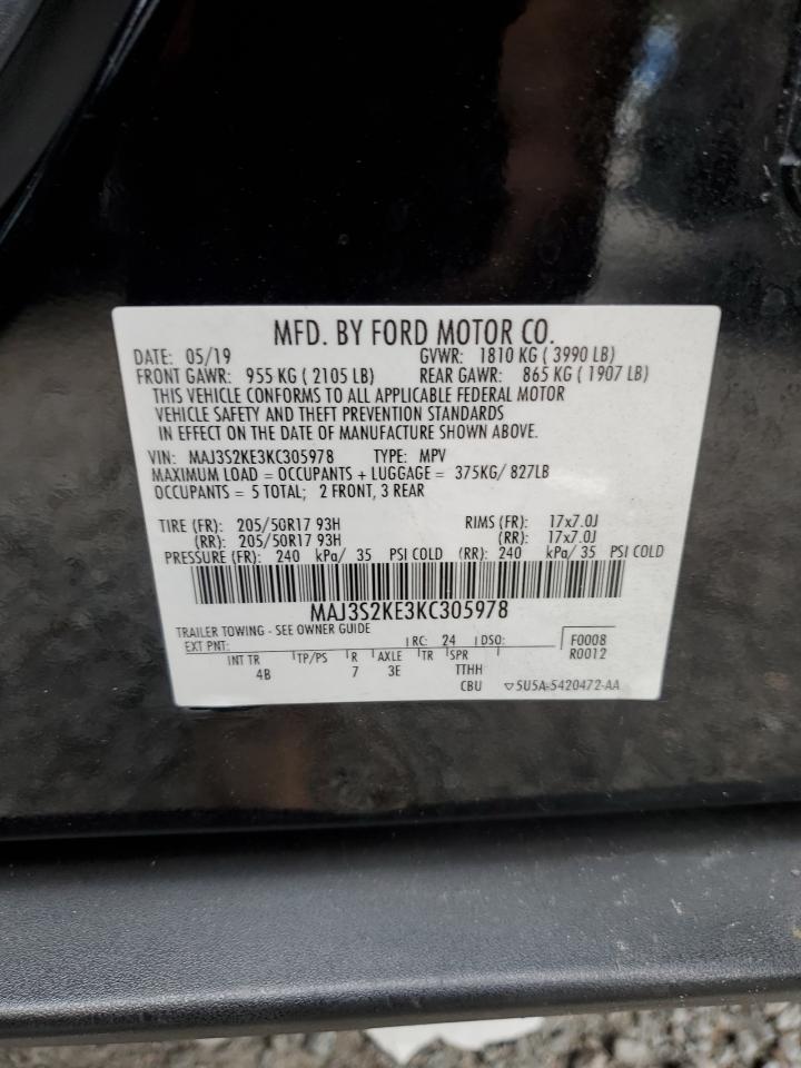 MAJ3S2KE3KC305978 2019 Ford Ecosport Titanium