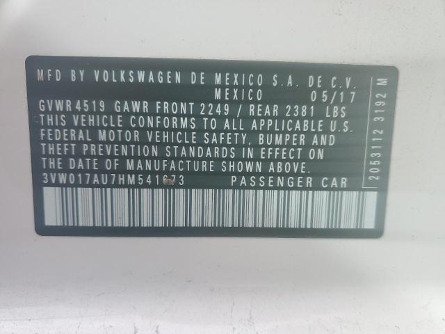 2017 VOLKSWAGEN GOLF SPORT - 3VW017AU7HM541673