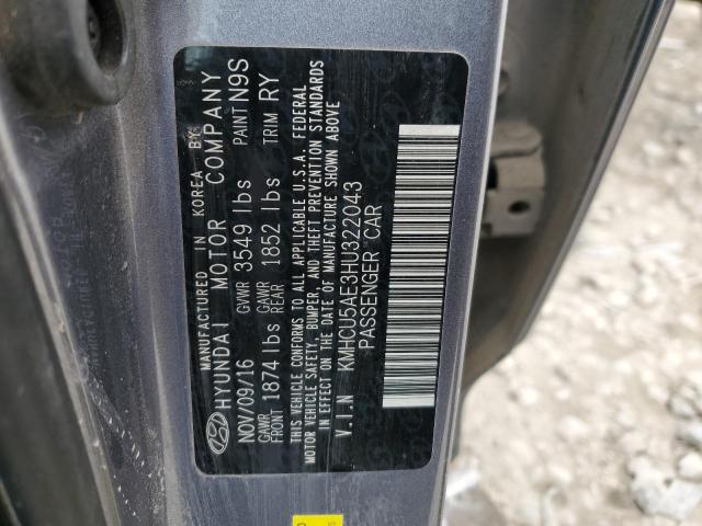 KMHCU5AE3HU322043 2017 HYUNDAI ACCENT - Image 12