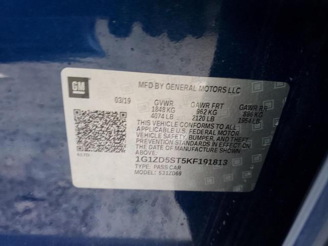 2019 CHEVROLET MALIBU LT - 1G1ZD5ST5KF191813