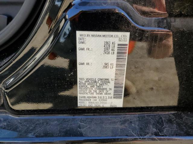 2021 Nissan Altima Sv VIN: 1N4BL4DV6MN363138 Lot: 48675794