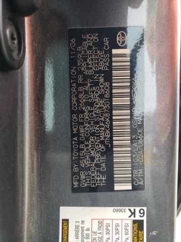 2007 Toyota Camry Le VIN: JTNBK46K873018608 Lot: 48755284