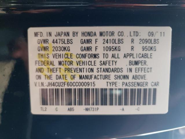 2012 Acura Tsx Tech VIN: JH4CU2F60CC000915 Lot: 47879694