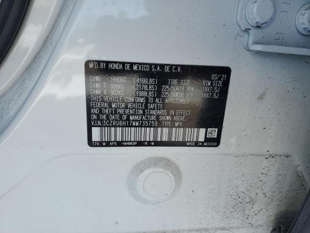 2021 HONDA HRV 3CZRU6H17MM735759
