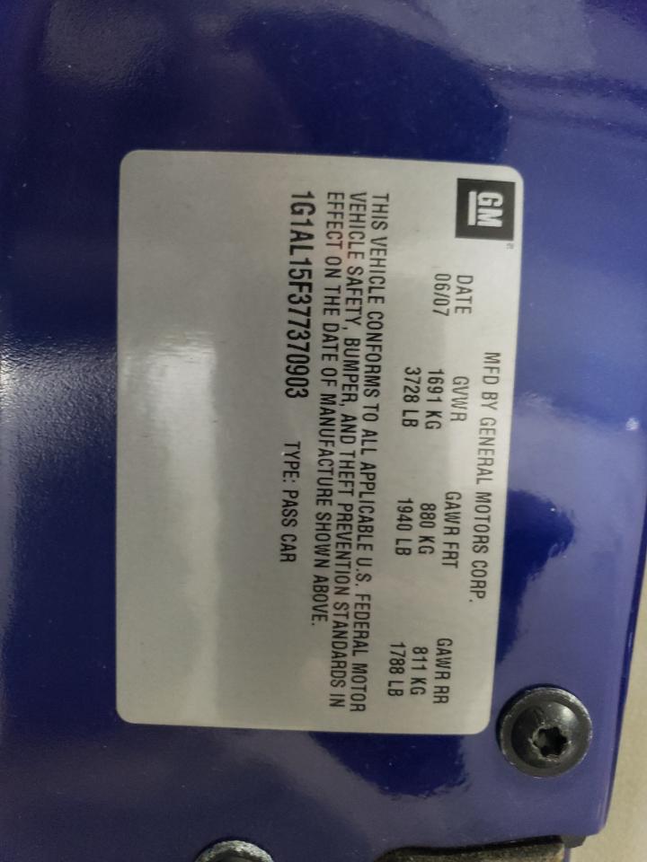 1G1AL15F377370903 2007 Chevrolet Cobalt Lt