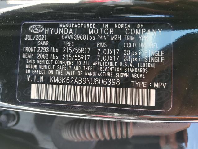 2022 Hyundai Kona Sel VIN: KM8K62AB9NU806398 Lot: 47073704