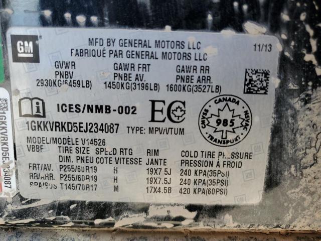 2014 GMC Acadia Slt-1 VIN: 1GKKVRKD5EJ234087 Lot: 47511514