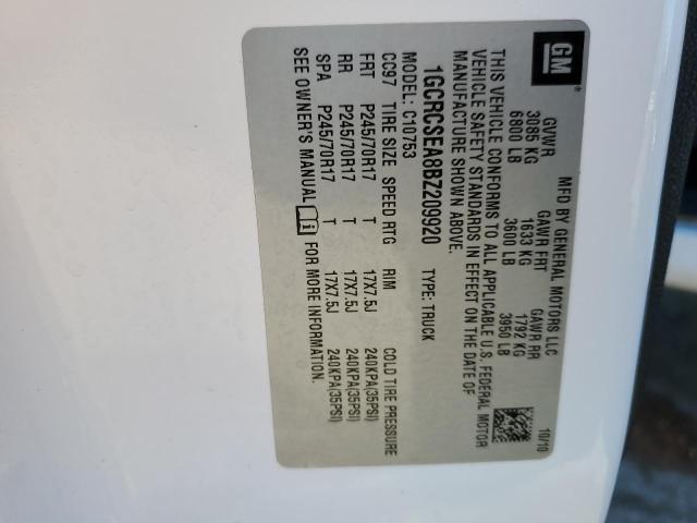 2011 Chevrolet Silverado C1500 Lt VIN: 1GCRCSEA8BZ209920 Lot: 48624984