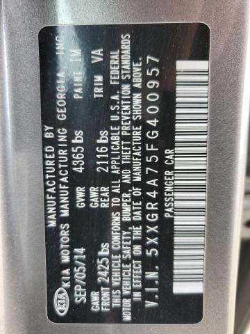 2015 Kia Optima Sx VIN: 5XXGR4A75FG400957 Lot: 47825854