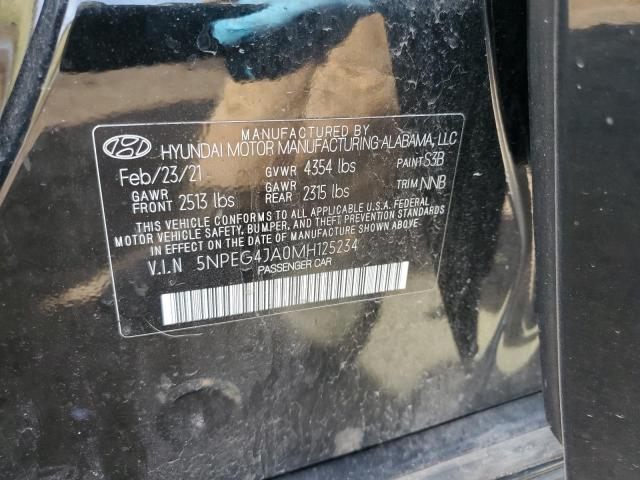 2021 Hyundai Sonata Se VIN: 5NPEG4JA0MH125234 Lot: 46212924