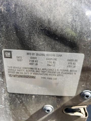 2008 Chevrolet Impala Lt VIN: 2G1WT58NX89253982 Lot: 45231134