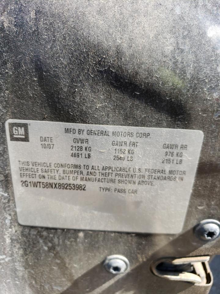 2G1WT58NX89253982 2008 Chevrolet Impala Lt