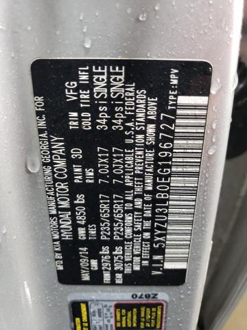 2014 Hyundai Santa Fe Sport VIN: 5XYZU3LB0EG196727 Lot: 47636364