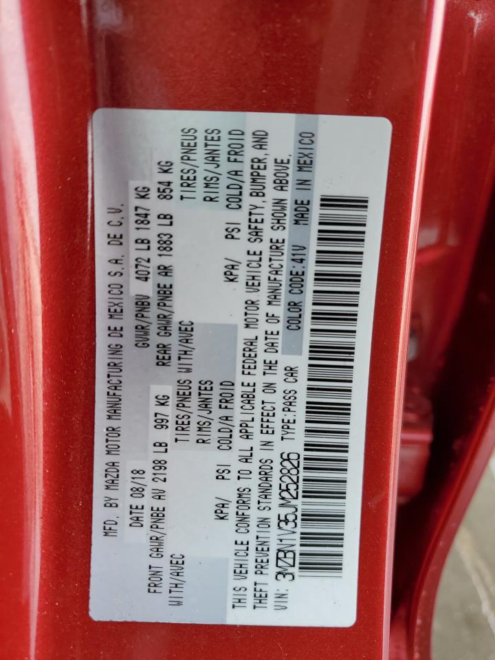 3MZBN1V35JM252826 2018 Mazda 3 Touring