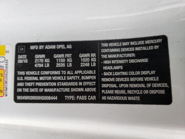 2017 BUICK CASCADA PR W04WH3N50HG008444