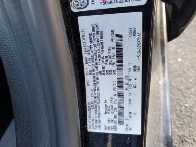 Lot #2445798374 2017 FORD FIESTA SE salvage car