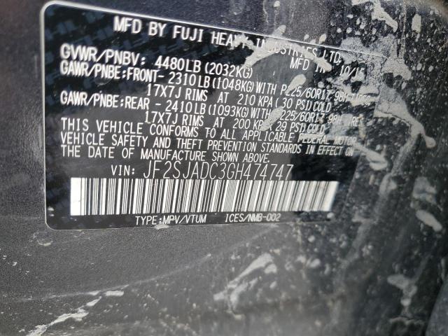 2016 Subaru Forester 2.5I Premium VIN: JF2SJADC3GH474747 Lot: 46039284