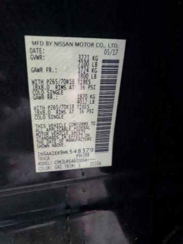 2017 NISSAN TITAN S - 1N6AA1EK9HN548379