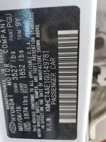 2016 Hyundai Accent Se VIN: KMHCT4AE1GU149781 Lot: 46045854